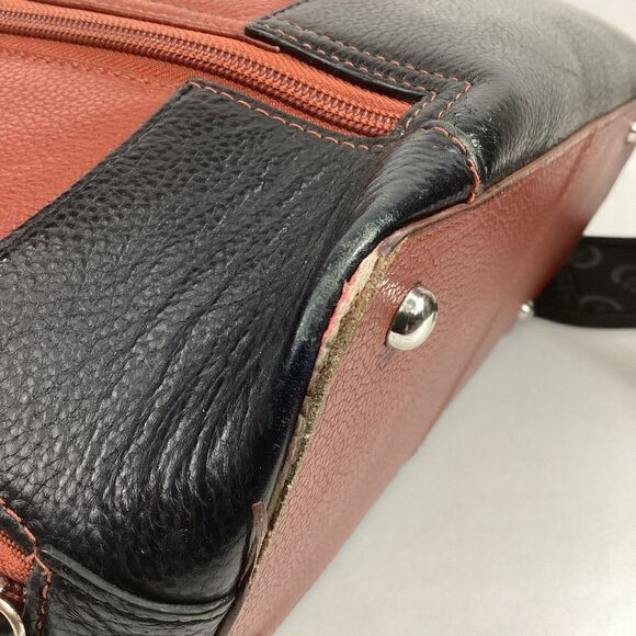 Gun Tote 'N Mamas Purse - Brown & Black Leather Satchel - Shoulder Strap - Picture 9 of 15